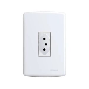 Conjunto 4x2 Tomada 2p+t 10a Vertical Branca - 6082 Alumbra