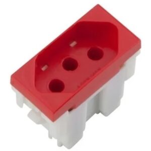 Módulo Tomada 2p+t 10a Vermelha - 6080 Alumbra Siena