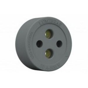 Tomada Polarizada Fibra 2x20A Preta - Lumibras