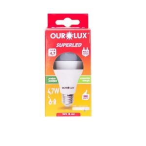 Lâmpada De Led Bulbo 4,7w Branco - Quente (3000k) - Ourolux
