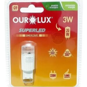 Lâmpada De Led Halopin Bipino 3w 220v G9 Fosca Dimerizável