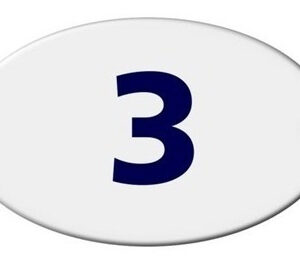 Numero Residencial 3 - Oval