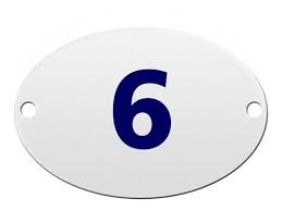 Numero Residencial 6/9 - Oval