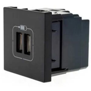 Módulo 2 Tomada Usb Preto - 615089pt Pial Plus+
