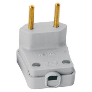 Plug Macho 90° Com Prensa Cabo 10a Cinza 2054 - Perlex