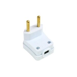 Plug Macho 90° Com Prensa Cabo 20a Branco 2058 - Perlex