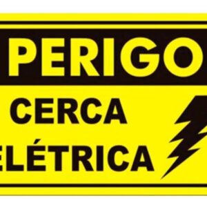 Placa Advertência Cerca Elétrica 15x22cm - Ecp