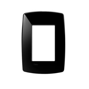 Placa 4x2 3 Postos Radial Perola Negra