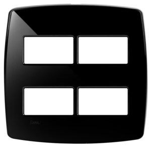 Placa 4x4 2+2 Postos Separados Radial Perola Negra