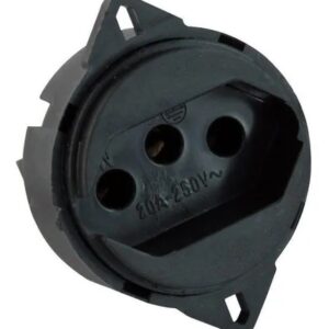 Tomada De Piso 2p+t 10a Preta - 23044 Transmobil