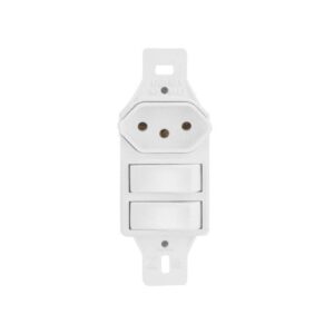 2 Interruptor Simples + 2 Tomada 10a/20a Com Haste 2282p/15