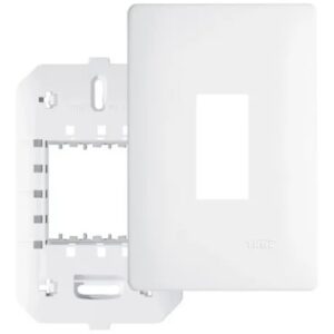 Placa 4x2 1 Posto Vertical Com Suporte Branca - 3634 Fame