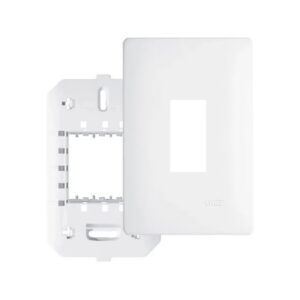 Placa 4x2 1 Posto Vertical Com Suporte Branca - 3634 Fame
