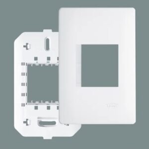 Placa 4x2 2 Postos Juntos Com Suporte Branca - 3635 Fame Ha