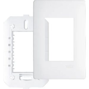 Placa 4x2 3 Postos Com Suporte Branca - 3637 Fame Habitat