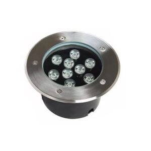 Balizador de LED de Piso Embutir Redondo 7W Amarelo - Gaya