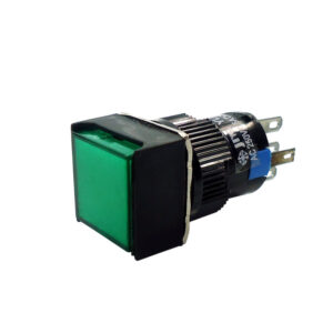 Botão Para Comando 16mm YLAY8E-F11R Verde Quadrado 3P - JNG