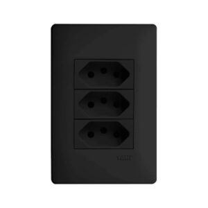 Conjunto 4x2 3 Tomadas 10A 4059 - Habitat Black