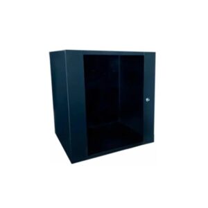 Mini Rack 19 12Ux350mm Com Porta de Acrilico C/2 Bandeja PT