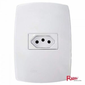 Conjunto 4x2 Tomada Padrão + Modular Branca - Radial
