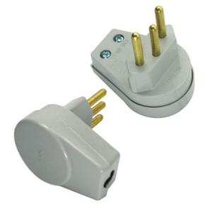 Plug Macho 90° Prensa Cabo 2p+t 10a Cinza 1501.111 - Radial