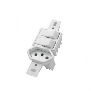 2 Interruptor Simples + Tomada 10a Sem Placa - Radial Pollar