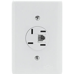 Tomada Modulo RJ11 + Telebras Com Placa Branca - Emave