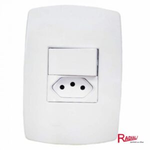 Conjunto 4x2 Interrup Simples + Tomada 10a - Radial Pollar