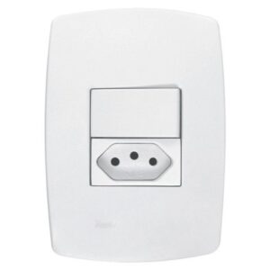 Conjunto 4x2 Interruptor Paralelo + Tomada 10a Radial Pollar