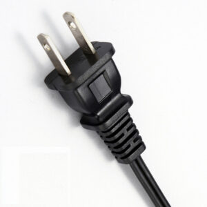 Cabo Liso Com 2 Plugs Americano Preto