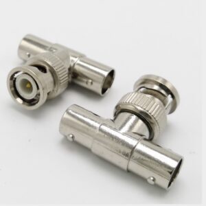 Conector BNC Divisor em T 50R 1 Macho + 2 Femea