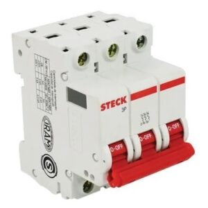 Disjuntor Tripolar De 80a Curva C - Sdd63c80 Steck