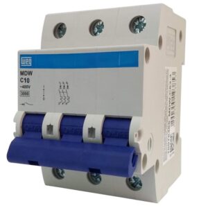 Disjuntor Tripolar De 125a Curva C - Mdw-c125-3 Weg