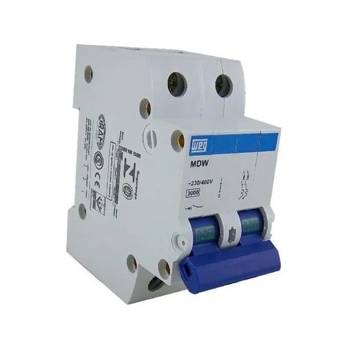 Disjuntor Bipolar De 80a Curva C - Mdw-c80-2 Weg