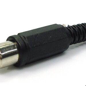 Plug RCA Femea Com Rabicho Preto