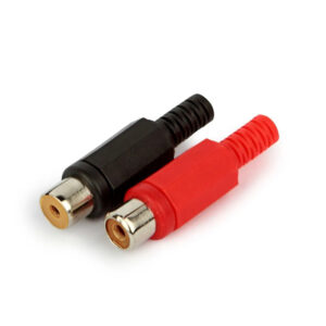 Plug RCA Femea Com Rabicho Vermelho