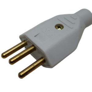 Plug Macho 2P+T 10A Cinza