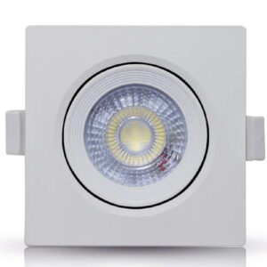 Spot De Led Embutir Quadrado 5w Amarelo Bivolt Branco Jsq -
