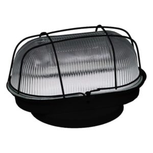 Luminaria Tartaruga Acrilico Preta - Oval JR