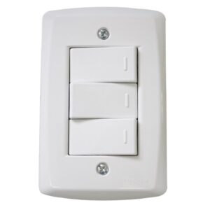 Conjunto 4x2 3 Interruptor Simples - Tramontina Lux