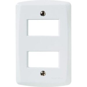 Placa 4x2 2 Postos Afastados Branca - Tramontina Lux