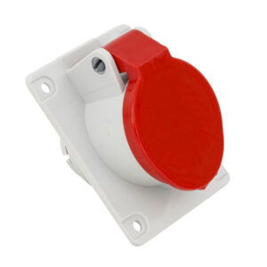 Tomada Embutir 3p+t 16a 380/440v 6h Vermelha - N-4046 Steck