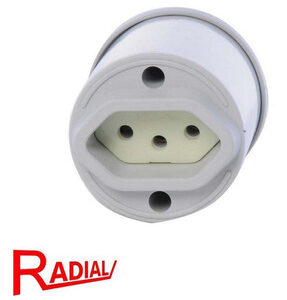 Tomada Sobrepor 2p+t Redonda 20a Cinza - Radial