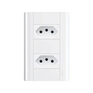 Conjunto 4x2 2 Tomada 2p+t 20a Branco - 1434 Fame Modulare