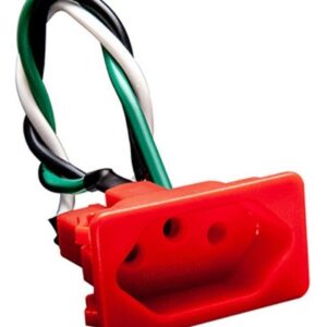 Tomada Para Painel 20a Vermelha Com Rabicho - Margirius