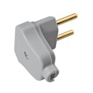 Plug Macho 90° Com Prensa Cabo 2p+t 10a Cinza V20 - Voltim