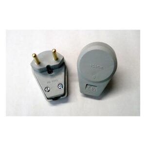 Plug Macho 90° Com Prensa Cabo 10a Cinza V17 - Voltim
