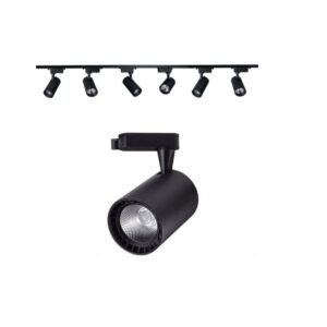 Suporte Spot Trilho Eletrificado Com 2 Metros Preto - Delis