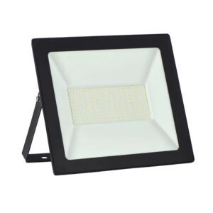 Refletor de LED 100W Bivolt Preto Amarelo IP65 Slim - ILUM