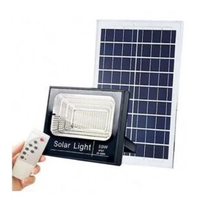 Luminaria Para Poste LED Preta 50W Solar - Gaya
